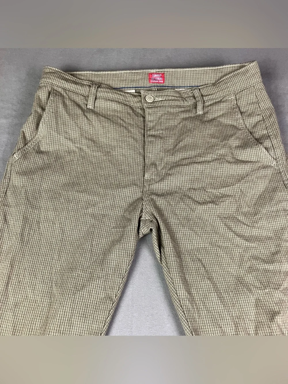 Levis XX Chino Pants Men’s Size 32x34 Standard Taper Houndstooth Brown / Tan